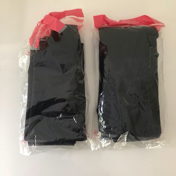 Set of 2 Fuzzy Black Leggings - Picture 5 of 6